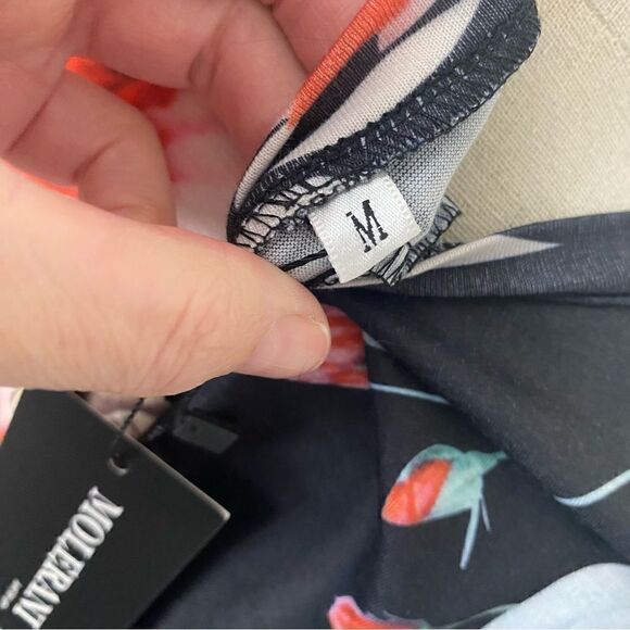 Women’s MEDIUM - Black Floral Dress - Baby Doll Style - Picture 9 of 13